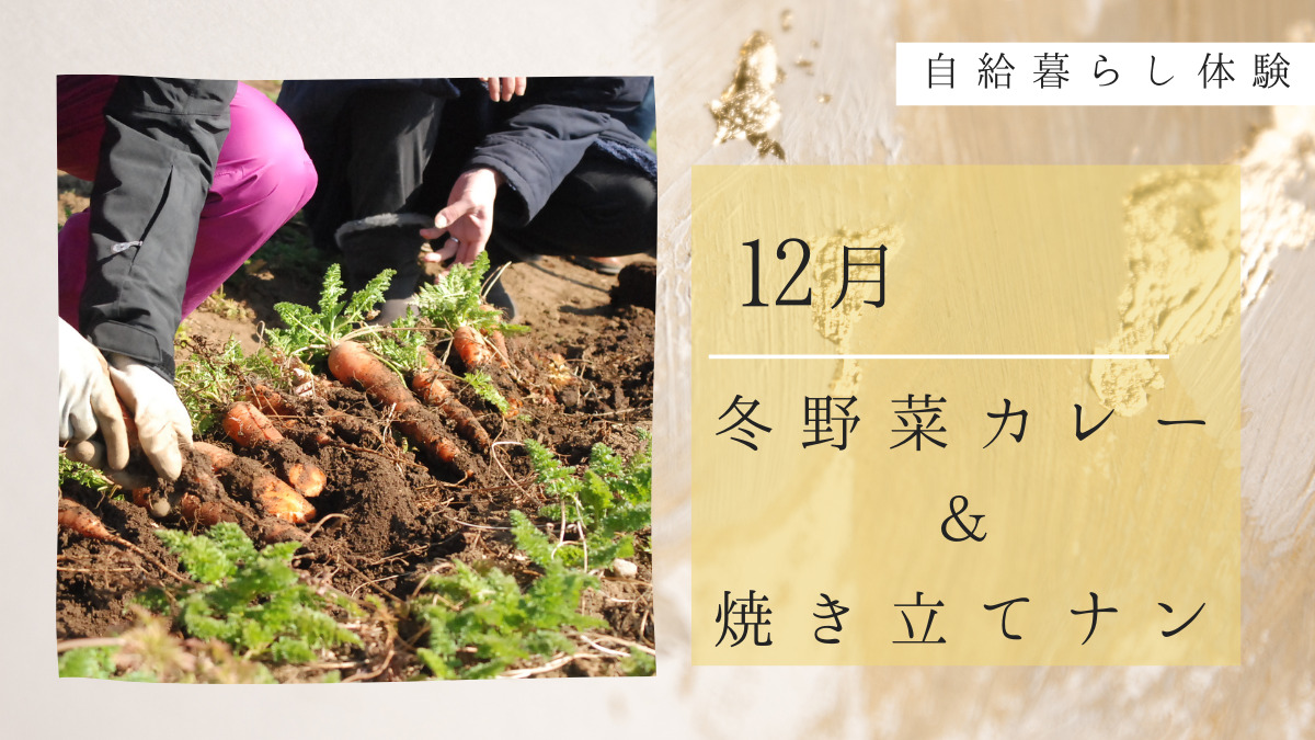 【12月限定】冬野菜収穫から始まるナン＆カレーづくり体験